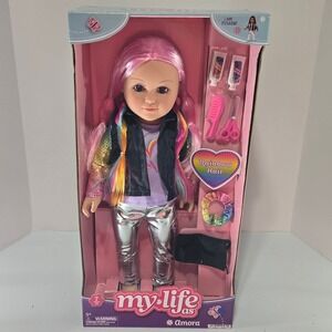 My Life As Amora Rainbow Hair Doll 7 Piece Set New in Box 18 Inch